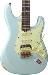 Guitarra eléctrica con forma de str. Eko Original Aire Relic - Daphne blue