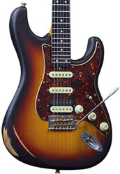 Guitarra eléctrica con forma de str. Eko Original Aire Relic - Sunburst