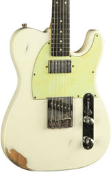 Guitarra eléctrica con forma de tel Eko Original Tero Relic - Olympic white