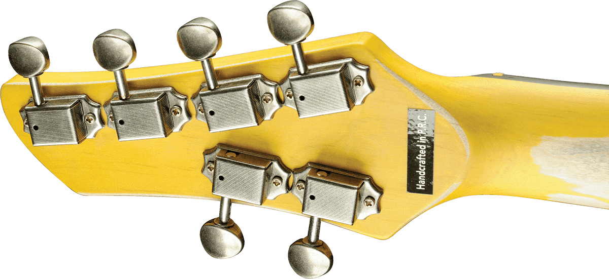 Eko Tero Relic Original Sh Ht Wpc - Olympic White - Guitarra eléctrica con forma de tel - Variation 4