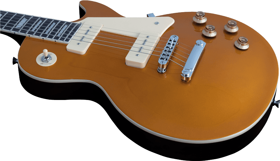 Eko Vl-480 P-90 Tribute Starter 2s Ht Wpc - Gold Sparkle - Guitarra eléctrica con forma de tel - Variation 3