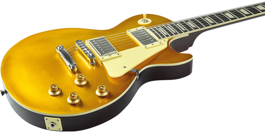 Eko Vl-480 Tribute Starter 2h Ht Wpc - Aged Gold Sparkle - Guitarra eléctrica con forma de tel - Variation 2