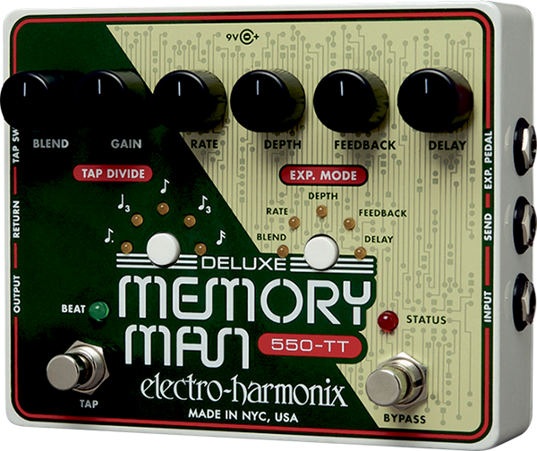 Electro Harmonix Deluxe Memory Man Wtt With Tap Tempo 550 Delay - Pedal de reverb / delay / eco - Main picture