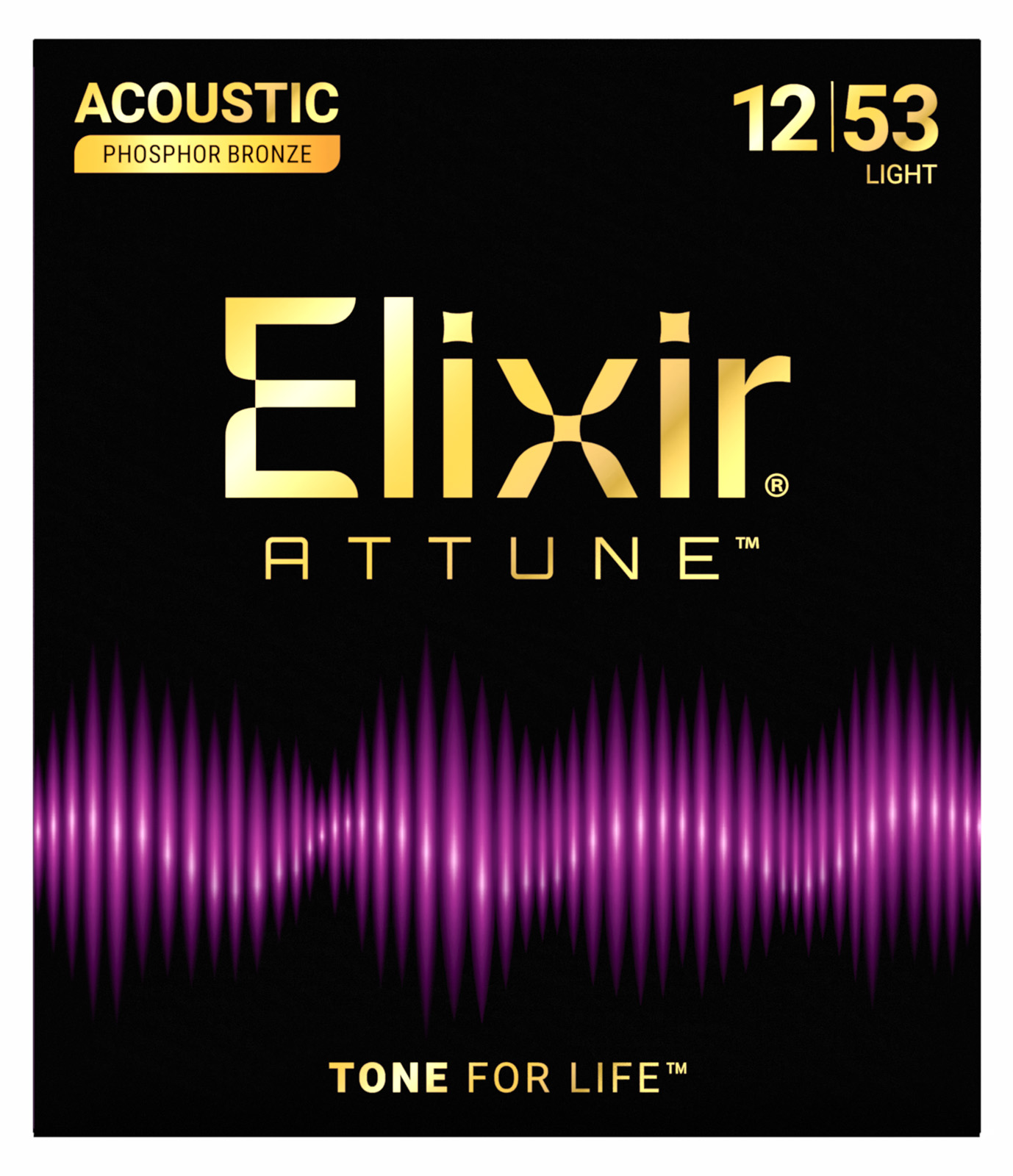 Elixir Jeu De 6 Cordes 21052 Attune Phos.bronze. L 12-53 - Cuerdas guitarra acústica - Variation 1