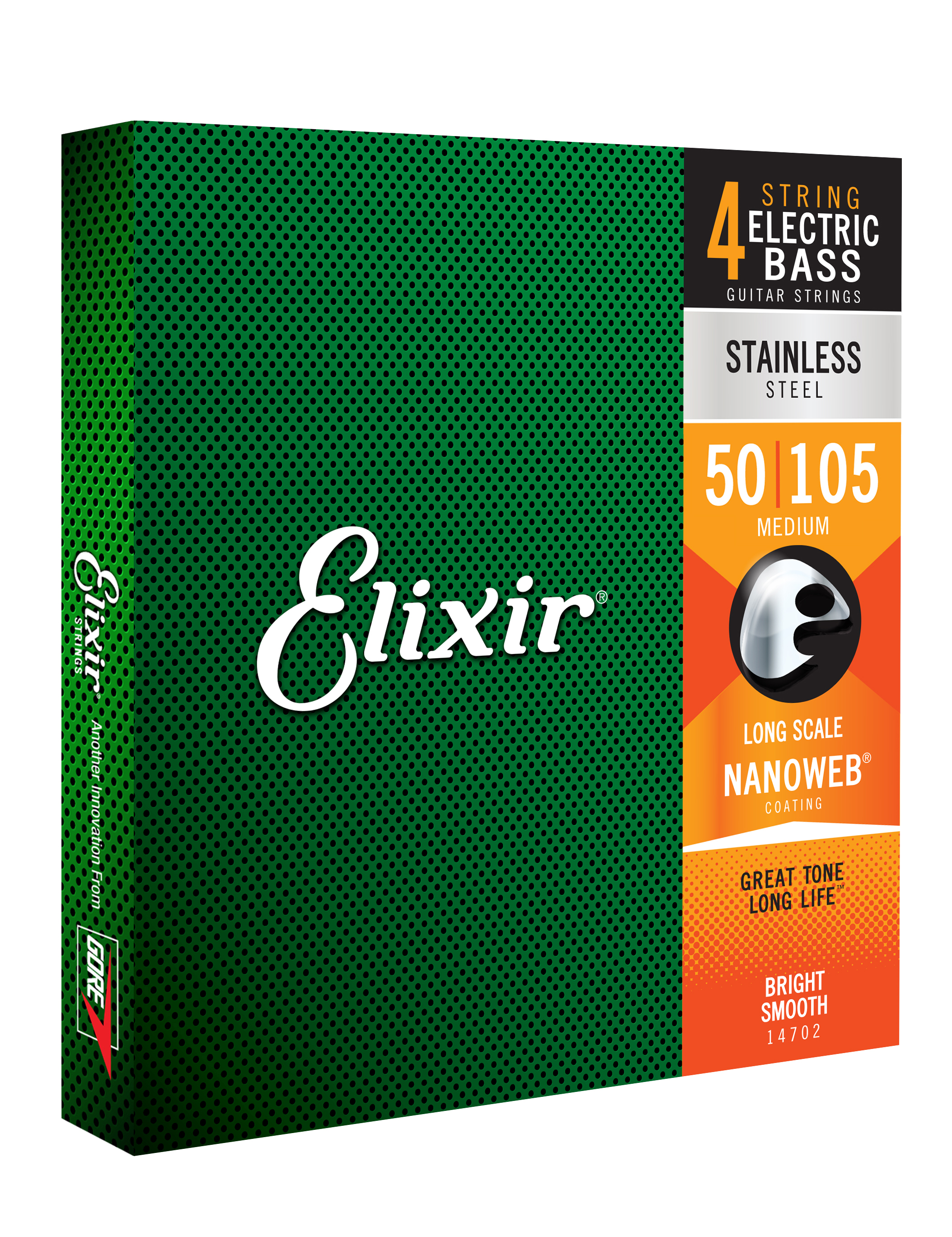 Elixir Jeu De 4 Cordes Bass (4) 14702 Nanoweb Stainless Steel 50-105 - Cuerdas para bajo eléctrico - Variation 1