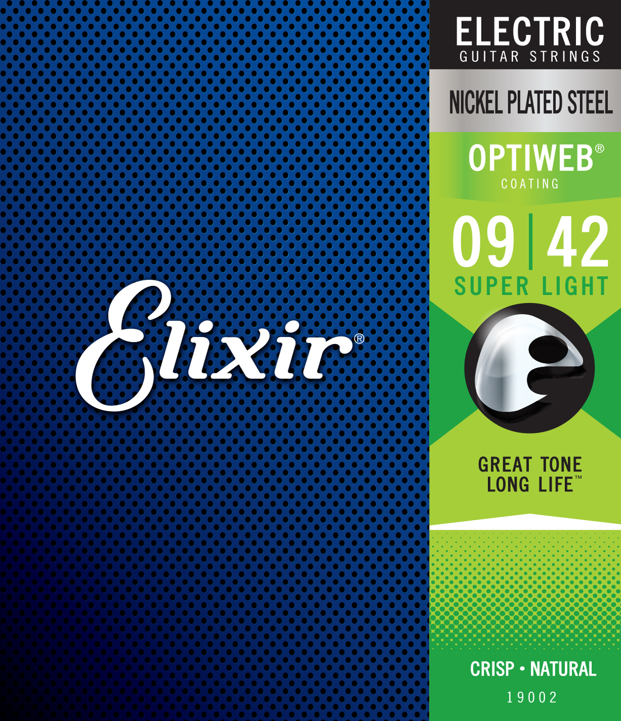 Elixir 19002 Optiweb Nps Round Wound Electric Guitar 6c 9-42 - Cuerdas guitarra eléctrica - Main picture