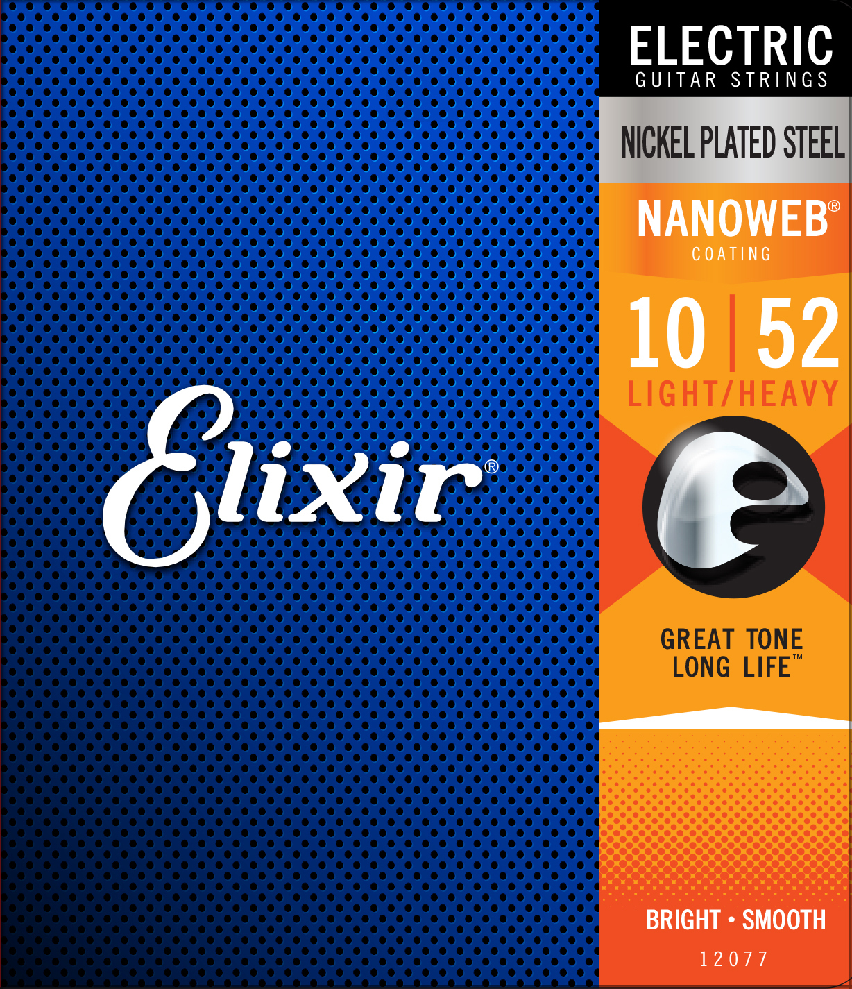 Elixir Jeu De 6 Cordes Electric (6) 12077 Nanoweb Nickel Plated Steel Light Heavy 10-52 - Cuerdas guitarra eléctrica - Main picture