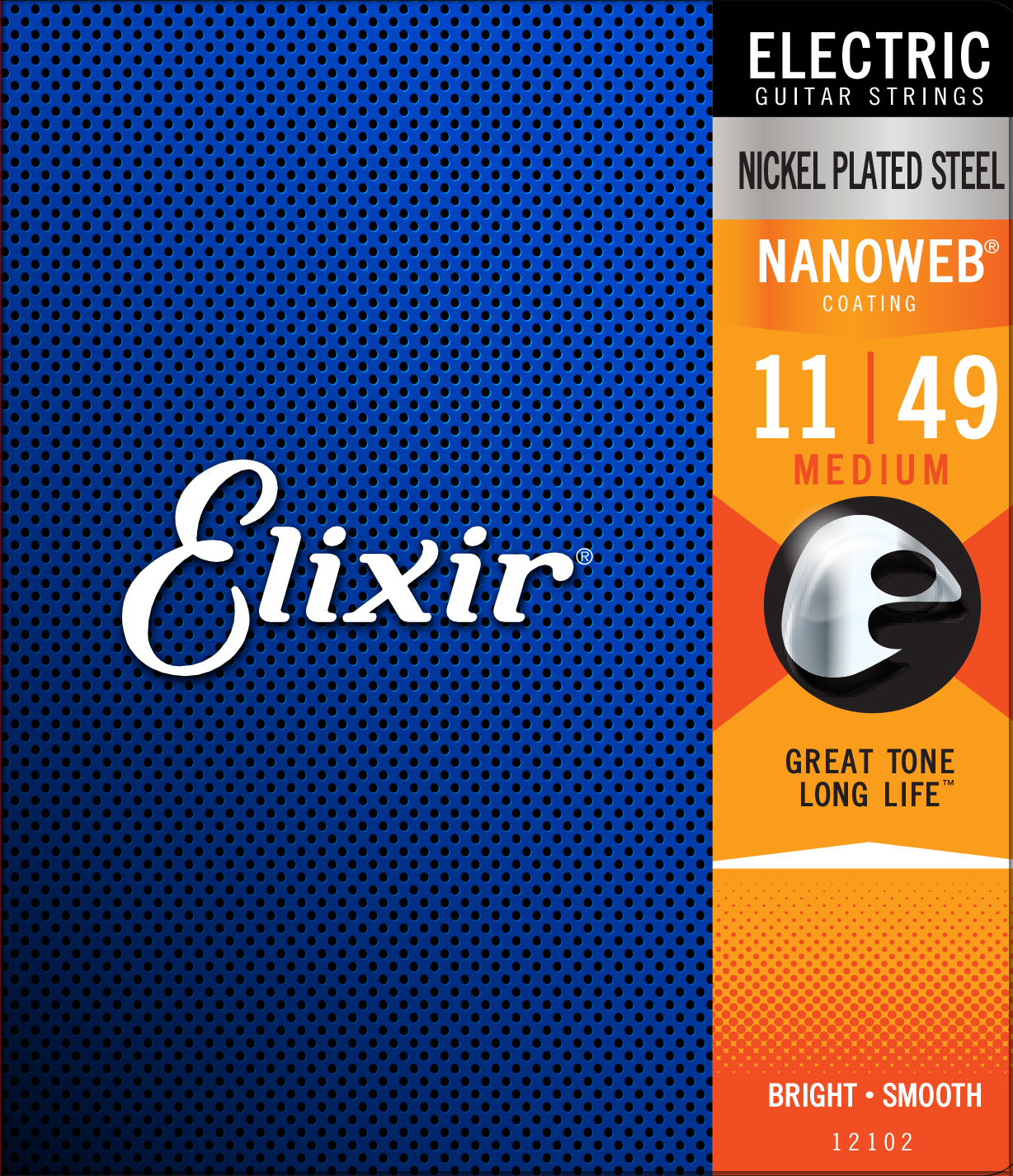 Elixir Jeu De 6 Cordes Electric (6) 12102 Nanoweb Nickel Plated Steel 11-49 - Cuerdas guitarra eléctrica - Main picture