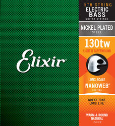 Cuerdas para bajo eléctrico Elixir Bass (X1) Nanoweb Nickel Plated .130tw - Cuerdas por unidades
