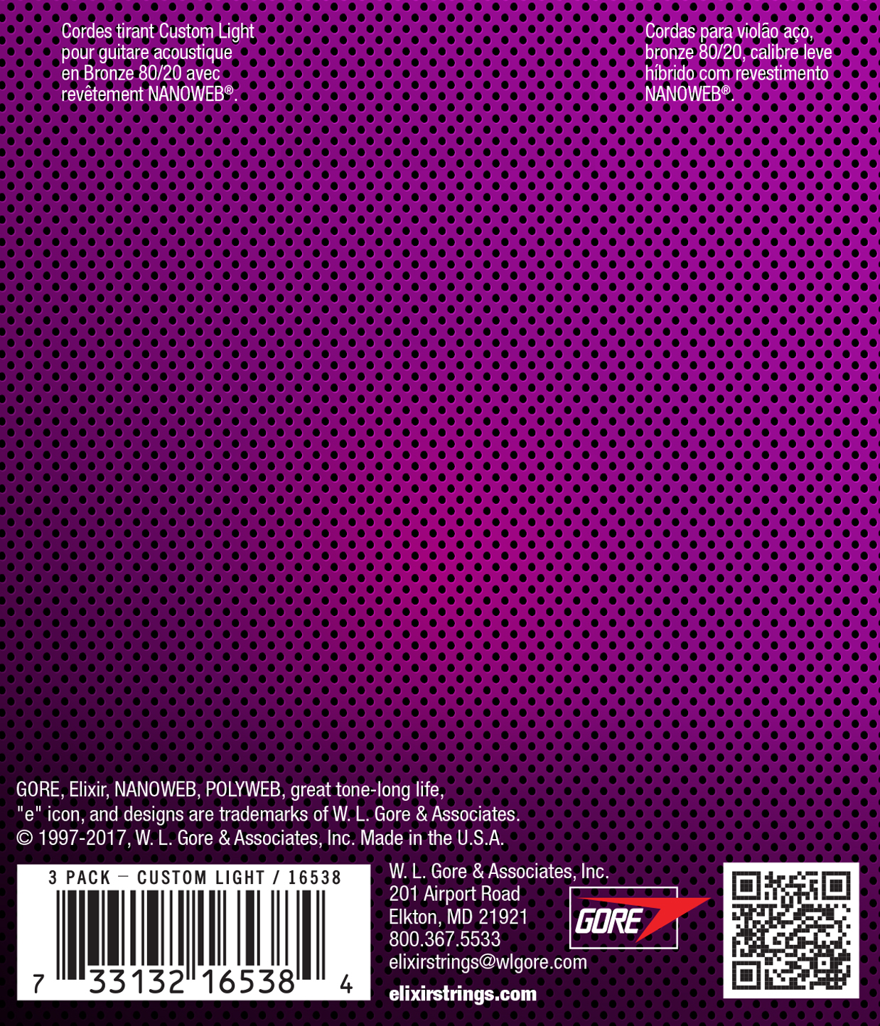 Elixir Pack De 3 Jeux 11027 Nanoweb 80/20 11-52 - Cuerdas guitarra acústica - Variation 2
