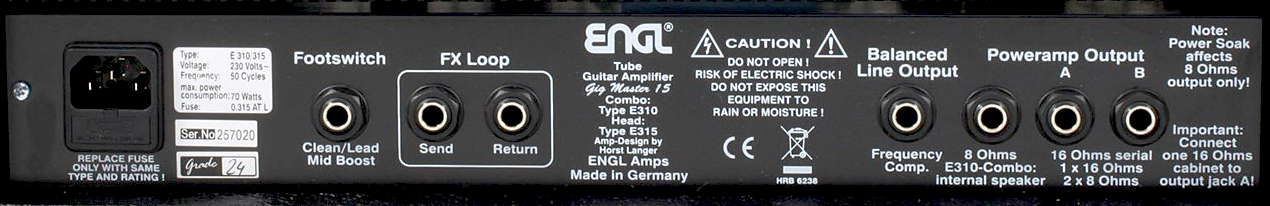 Engl Gigmaster E315 Head 15w Black - Cabezal para guitarra eléctrica - Variation 2