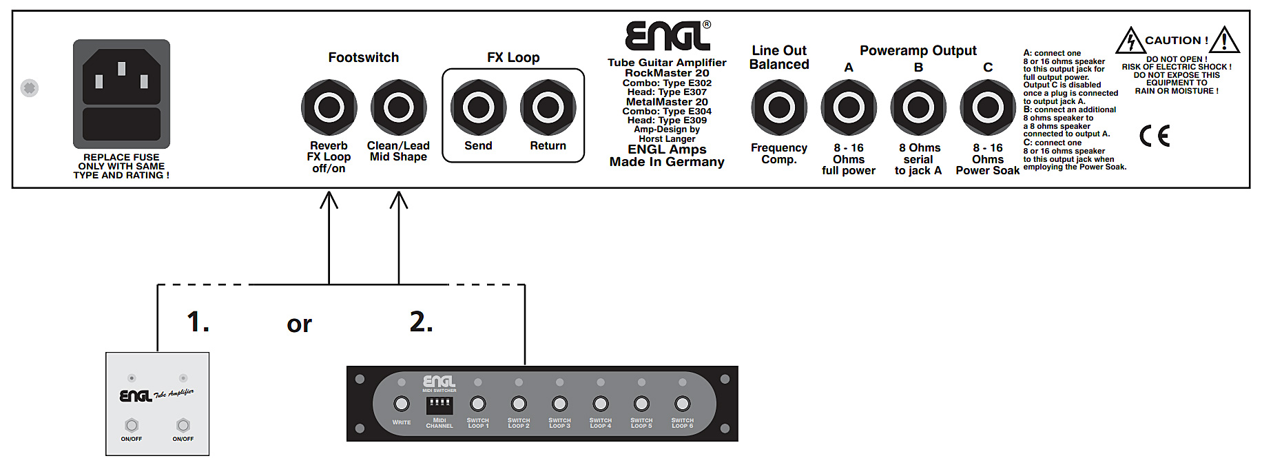 Engl Metalmaster E309 Head 20w Black - Cabezal para guitarra eléctrica - Variation 2