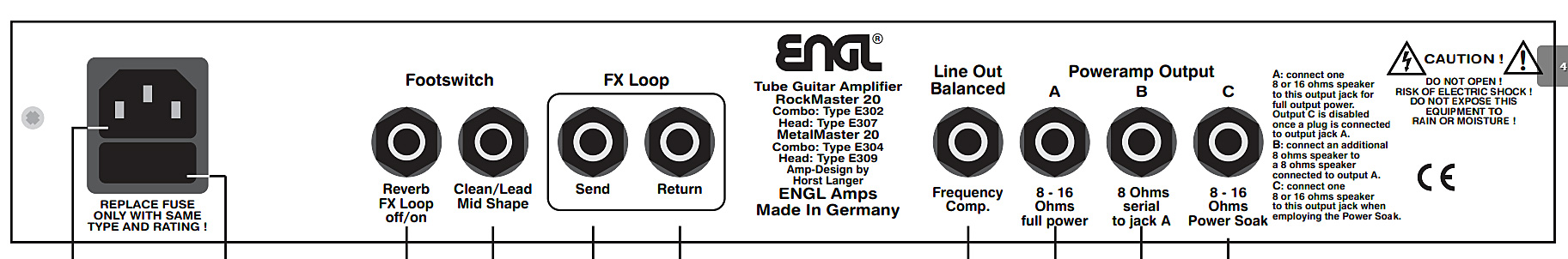 Engl Rockmaster E307 Head 20w Black - Cabezal para guitarra eléctrica - Variation 2