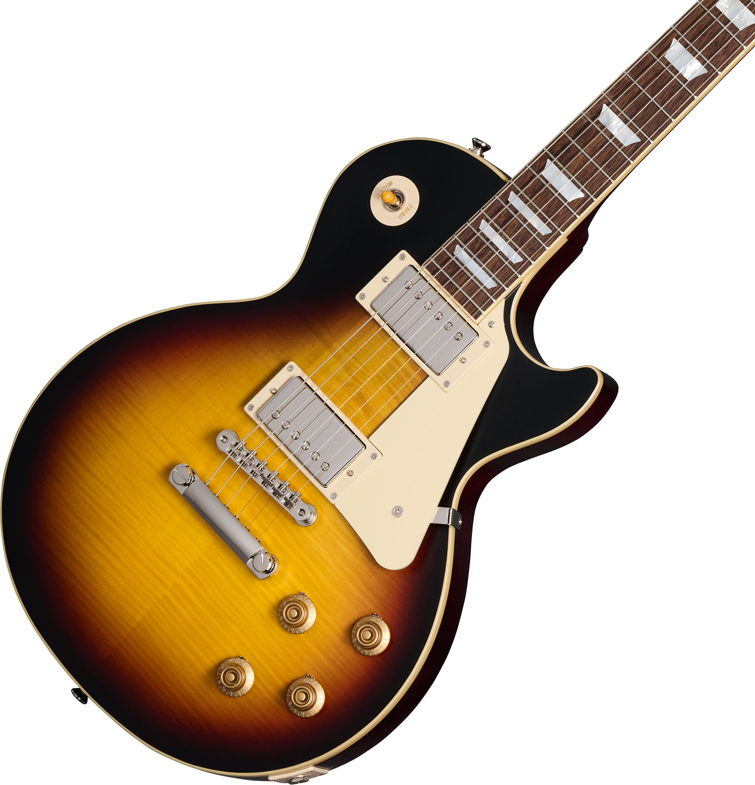 Epiphone 1959 Les Paul Standard Inspired By 2h Gibson Ht Lau - Vos Tobacco Burst - Guitarra eléctrica de corte único. - Variation 3