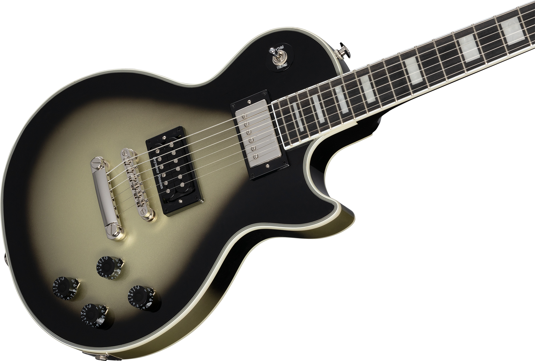 Epiphone Adam Jones Les Paul Custom Frazetta The Berserker Art Ltd 2h Ht Eb - Antique Silverburst - Guitarra eléctrica de corte único. - Variation 3