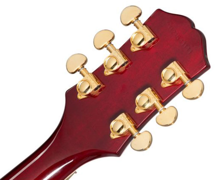 Epiphone Alex Lifeson Les Paul Axcess Custom Signature 2h Fr Eb - Ruby - Guitarra eléctrica de corte único. - Variation 4