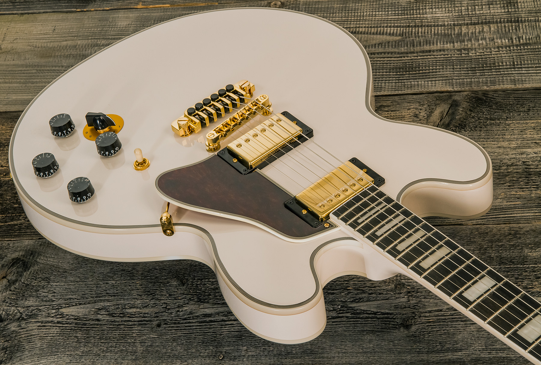 Epiphone Bb King Lucille Signature 2h Ht Eb - Bone White - Guitarra eléctrica semi caja - Variation 1