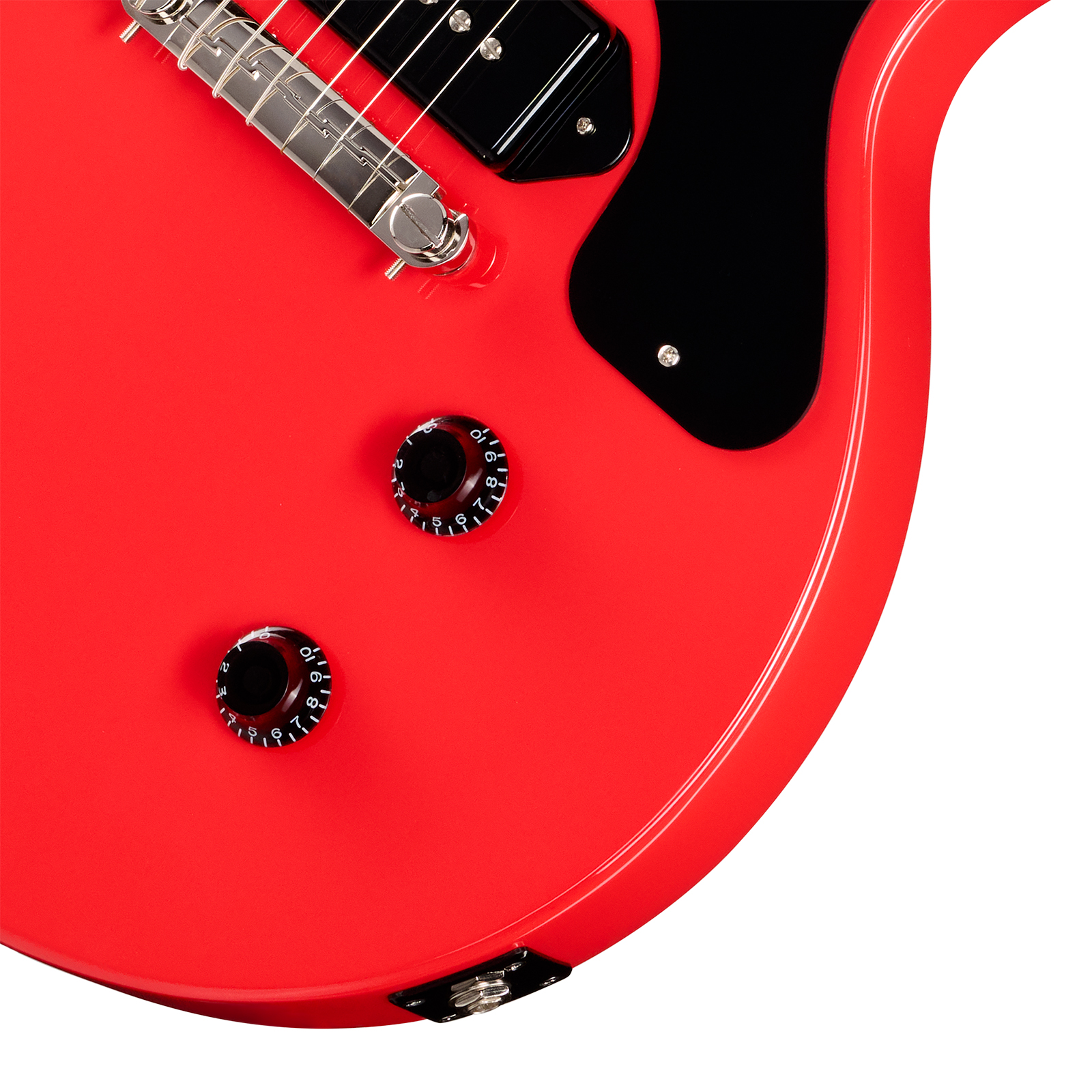 Epiphone Billy Joe Armstrong Les Paul Jr Signature 1s Ht Rw - Radiant Red - Guitarra eléctrica de corte único. - Variation 3