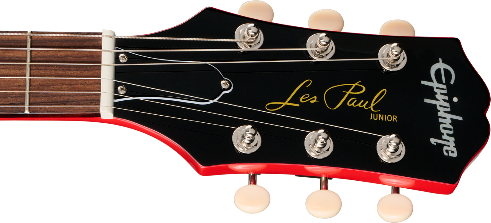 Epiphone Billy Joe Armstrong Les Paul Jr Signature 1s Ht Rw - Radiant Red - Guitarra eléctrica de corte único. - Variation 4