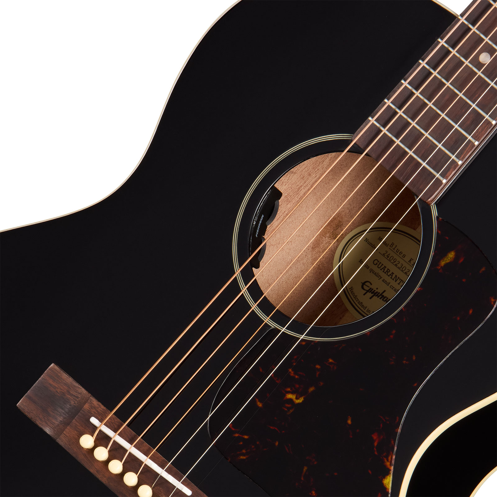 Epiphone Blues King Studio Epicea Acajou Rw - Ebony - Guitarra folk - Variation 2
