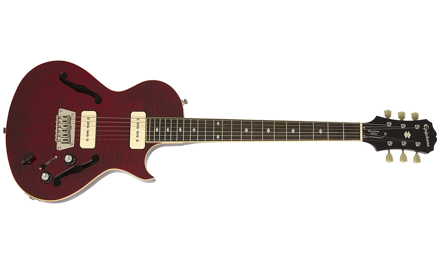 Epiphone Blueshawk Deluxe Ch - Wine Red - Guitarra eléctrica semi caja - Variation 1