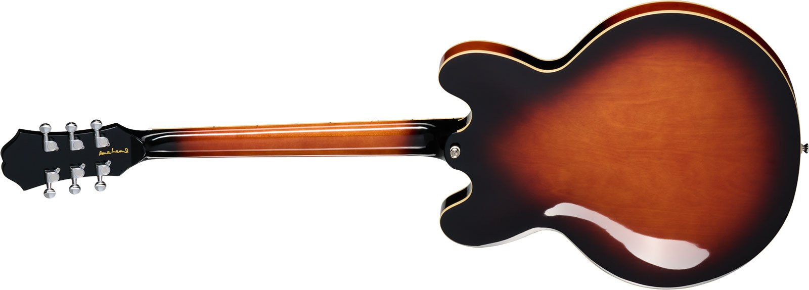 Epiphone Bonehead Riviera Signature 2h Ht Rw - Dark Tobacco Sunburst - Guitarra eléctrica semi caja - Variation 1