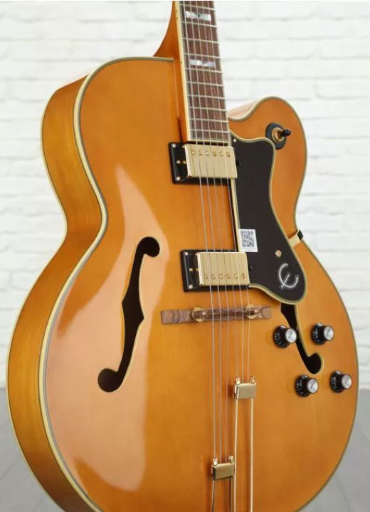 Epiphone Broadway 2019 Hh Ht Pf - Vintage Natural - Guitarra elécrica Jazz cuerpo acústico - Variation 1