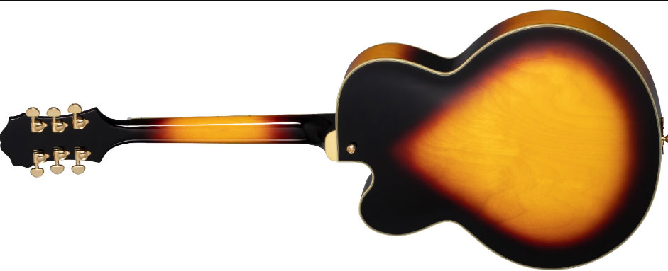 Epiphone Broadway Archtop 2h Ht Lau - Vintage Sunburst - Guitarra elécrica Jazz cuerpo acústico - Variation 1