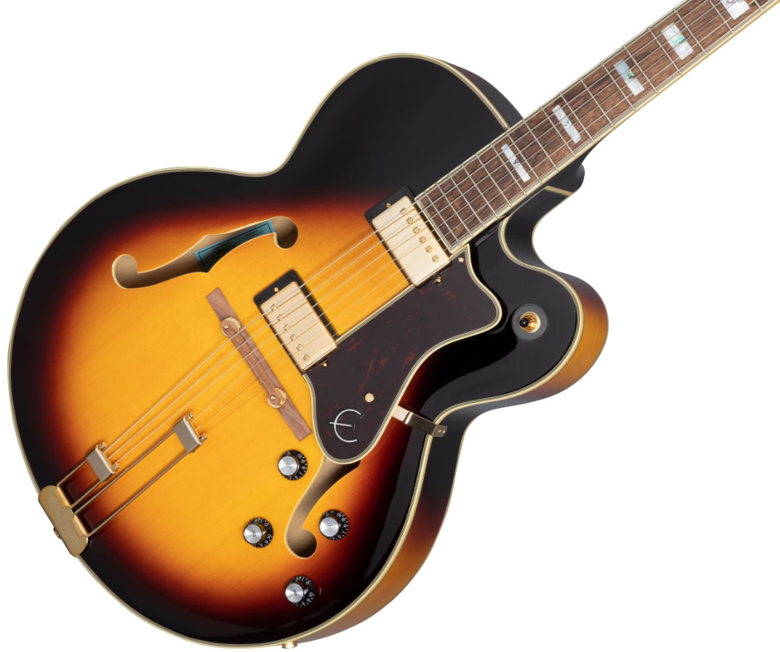 Epiphone Broadway Archtop 2h Ht Lau - Vintage Sunburst - Guitarra elécrica Jazz cuerpo acústico - Variation 3