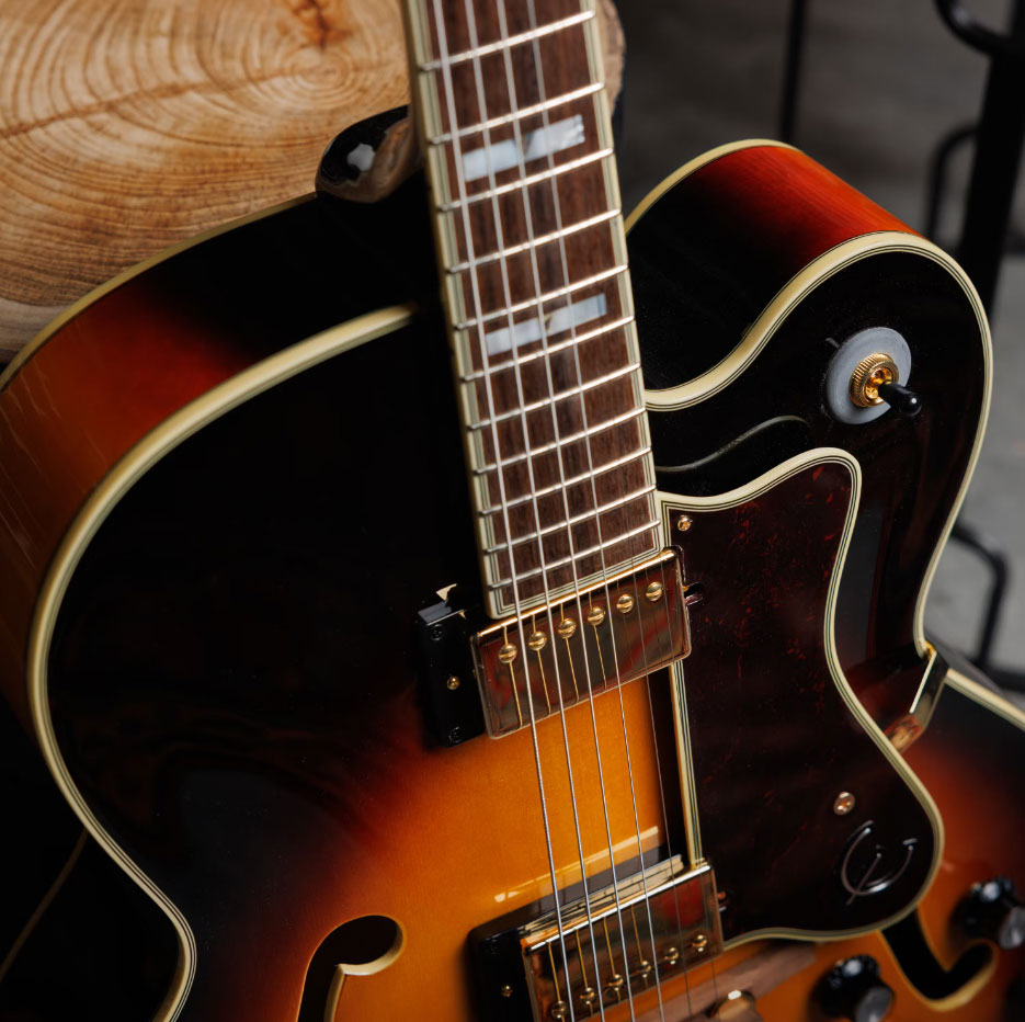 Epiphone Broadway Archtop 2h Ht Lau - Vintage Sunburst - Guitarra elécrica Jazz cuerpo acústico - Variation 6