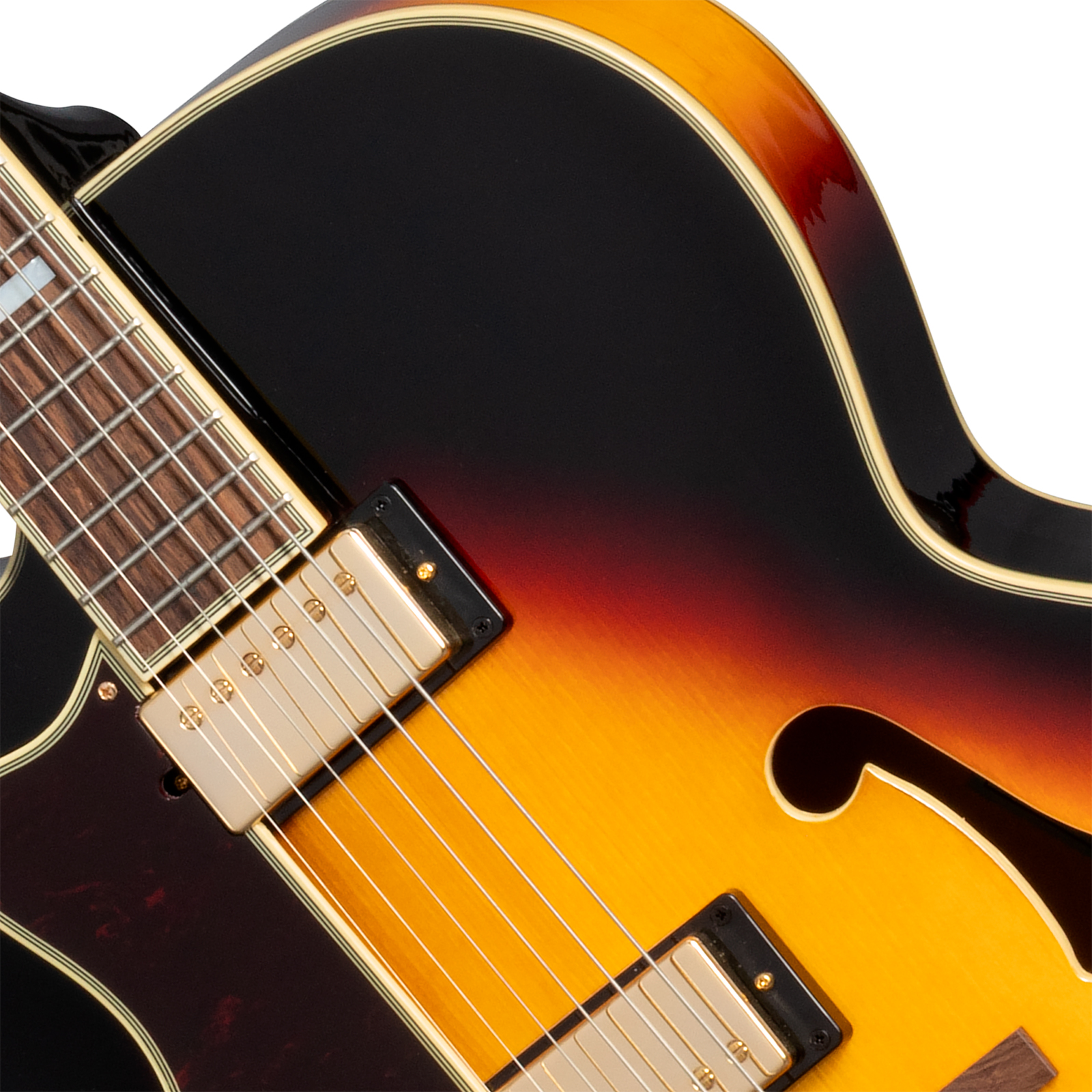 Epiphone Broadway Lh Original Archtops Gaucher 2h Ht Rw - Vintage Sunburst - Guitarra elécrica Jazz cuerpo acústico - Variation 2