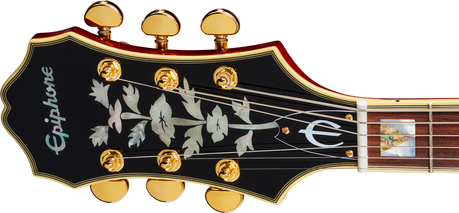 Epiphone Broadway Lh Original Archtops Gaucher 2h Ht Rw - Wine Red - Guitarra elécrica Jazz cuerpo acústico - Variation 4