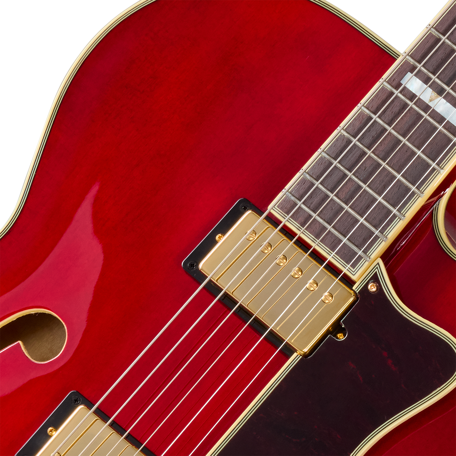 Epiphone Broadway Original Archtops 2h Ht Rw - Wine Red - Guitarra elécrica Jazz cuerpo acústico - Variation 2