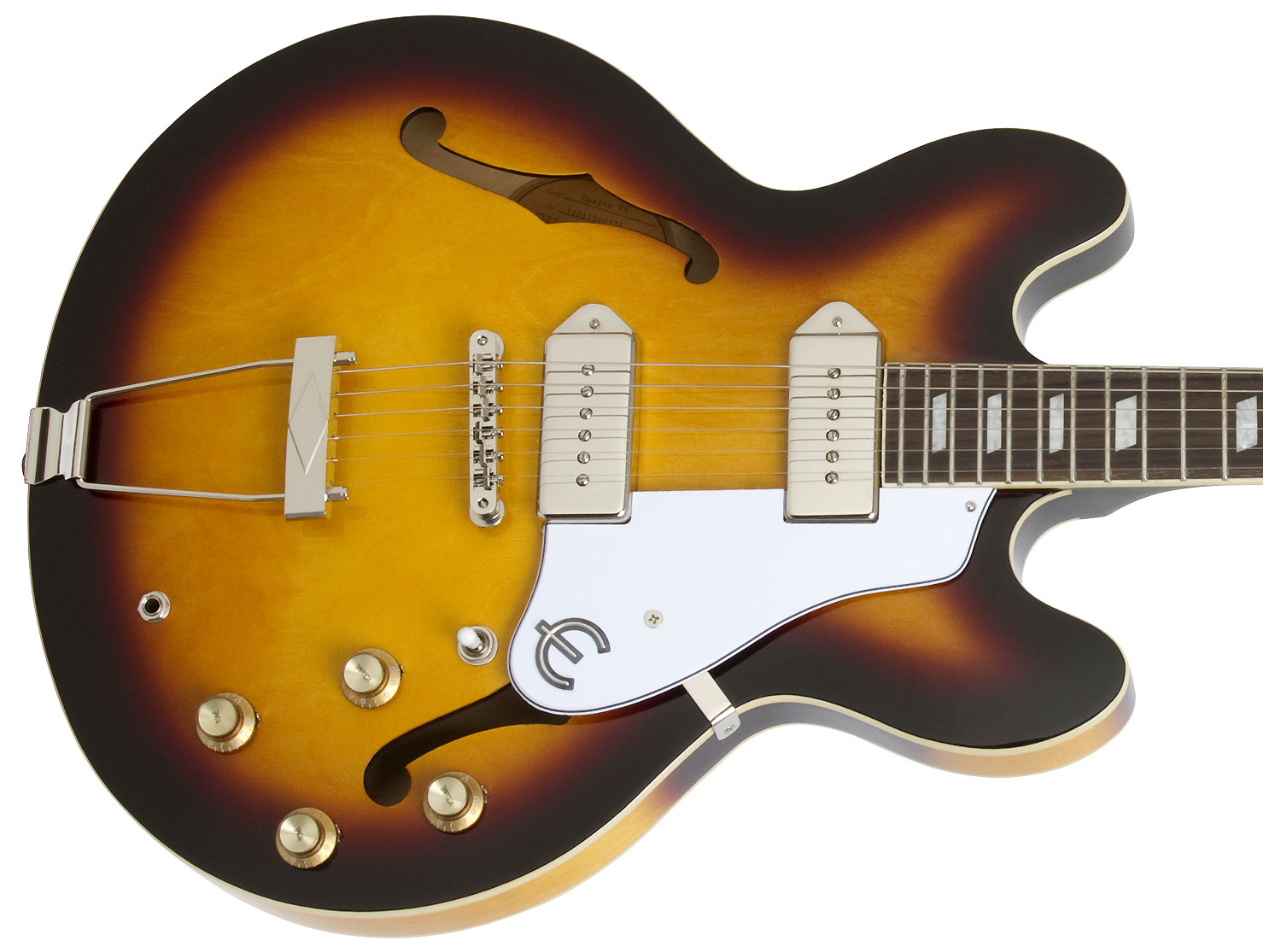 Epiphone Casino 2p90 Ht Pf - Vintage Sunburst - Guitarra eléctrica semi caja - Variation 2