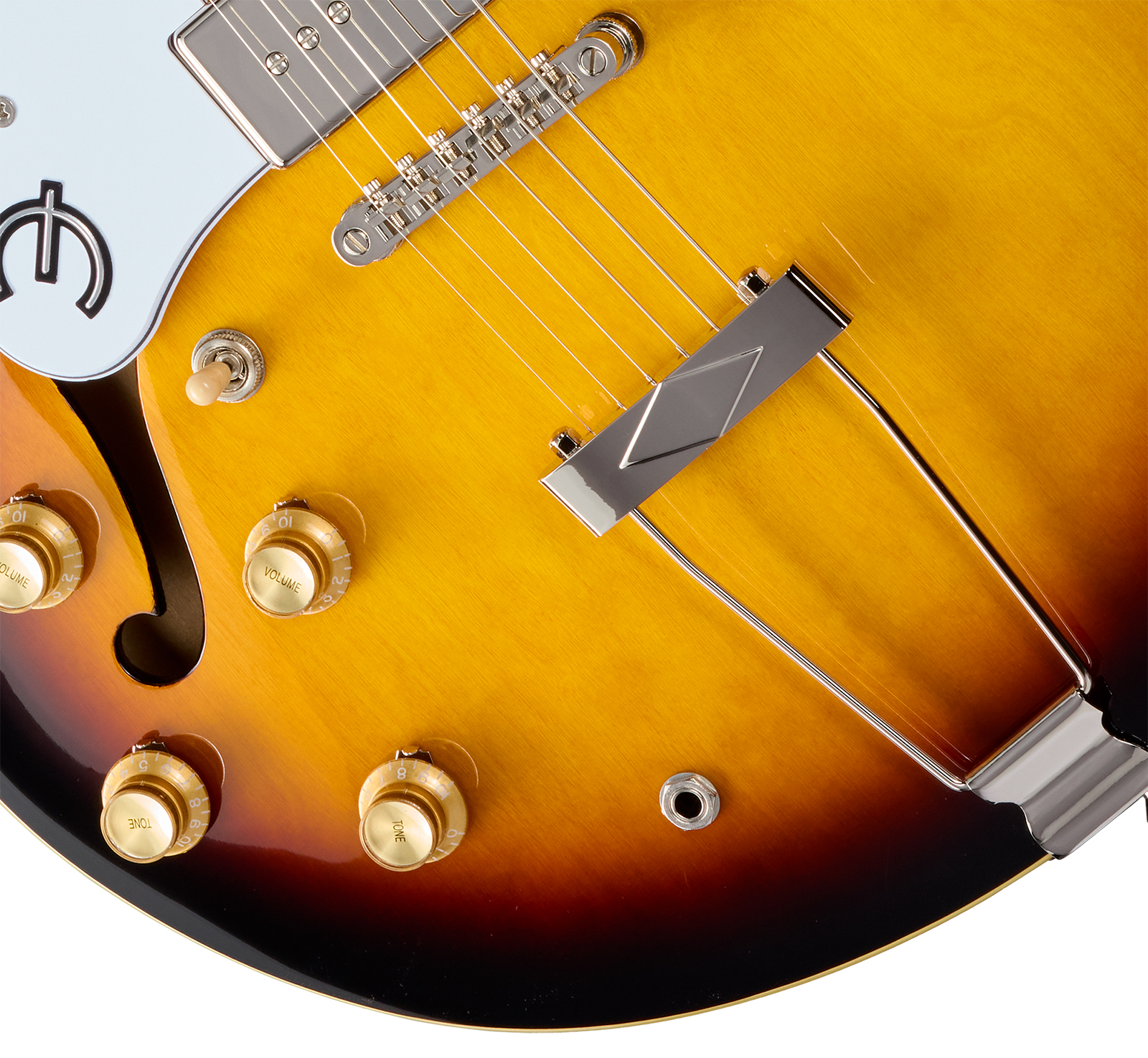 Epiphone Casino Lh Original Archtops Gaucher 2s P90 Ht Rw - Vintage Sunburst - Guitarra eléctrica semi caja - Variation 3