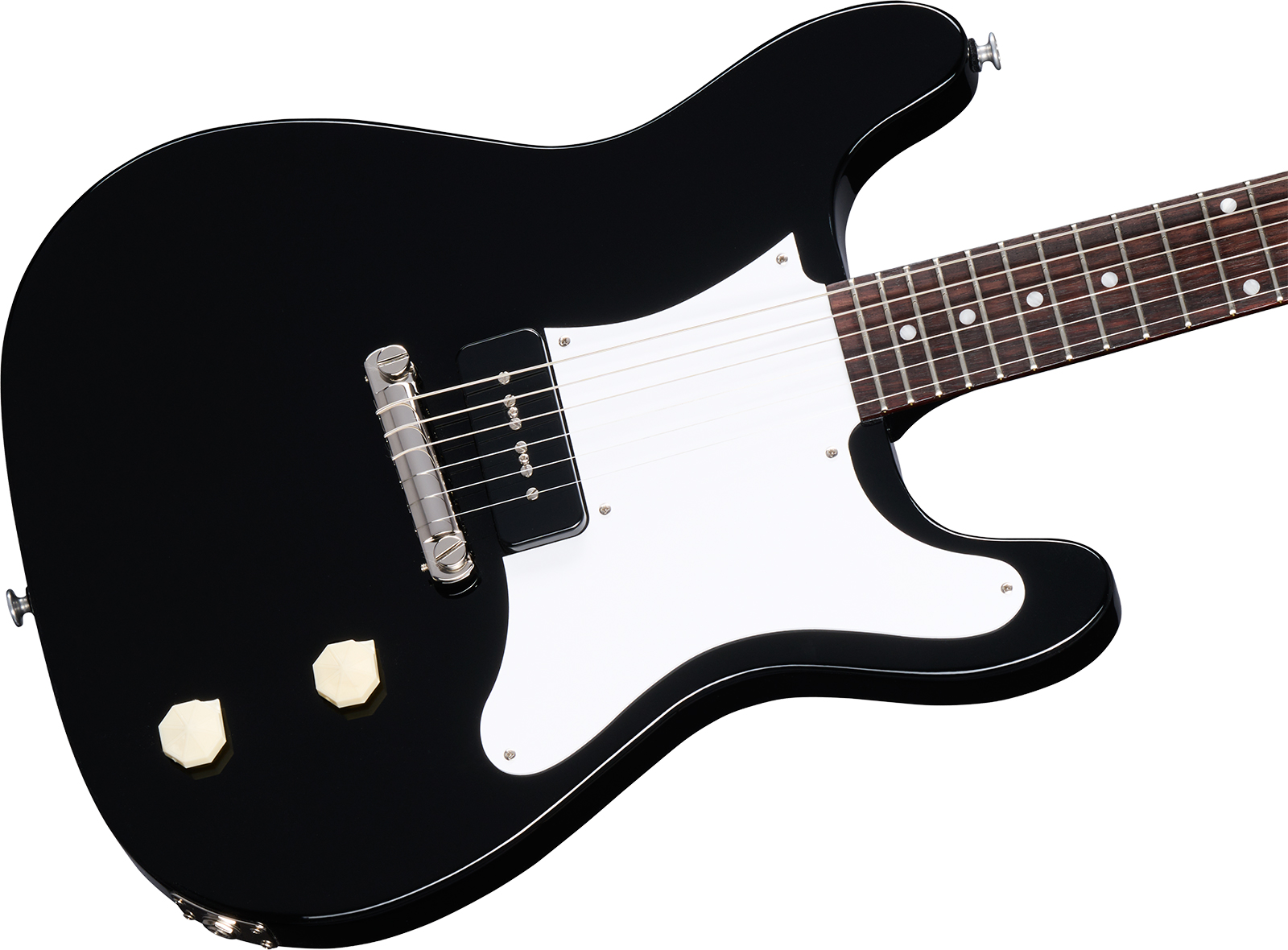 Epiphone Coronet Original Usa 1s P90 Ht Rw - Ebony - Guitarra electrica retro rock - Variation 3
