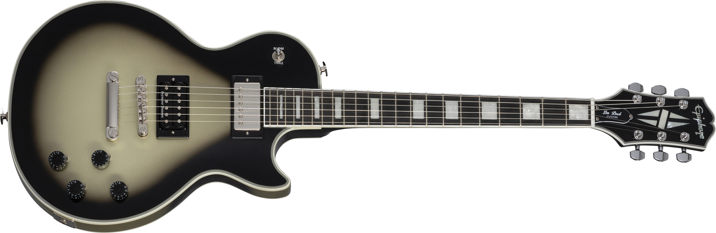 Epiphone Adam Jones Les Paul Custom Frazetta The Berserker Art Ltd 2h Ht Eb - Antique Silverburst - Guitarra eléctrica de corte único. - Main picture
