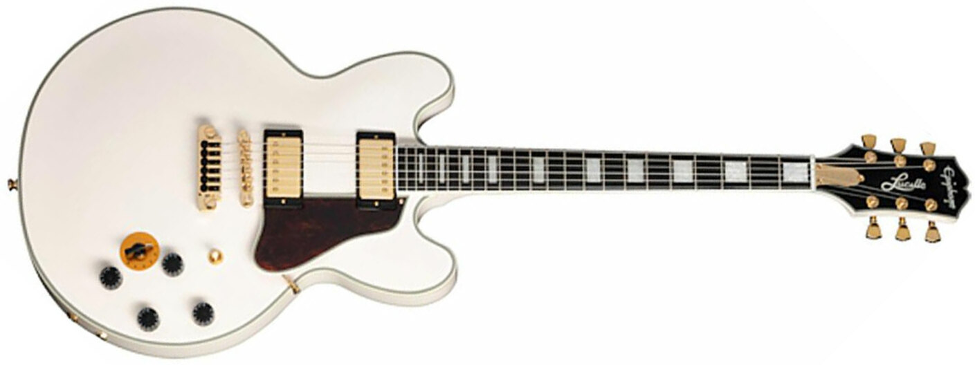 Epiphone Bb King Lucille Signature 2h Ht Eb - Bone White - Guitarra eléctrica semi caja - Main picture