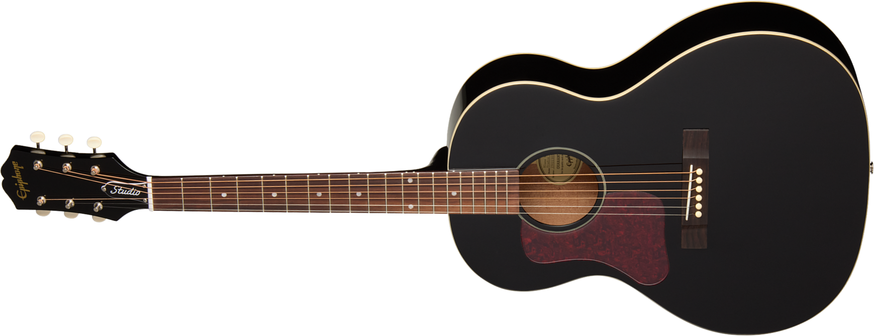 Epiphone Blues King Studio Lh Gaucher Ibg Parlor Epicea Acajou Rw - Ebony - Guitarra folk - Main picture