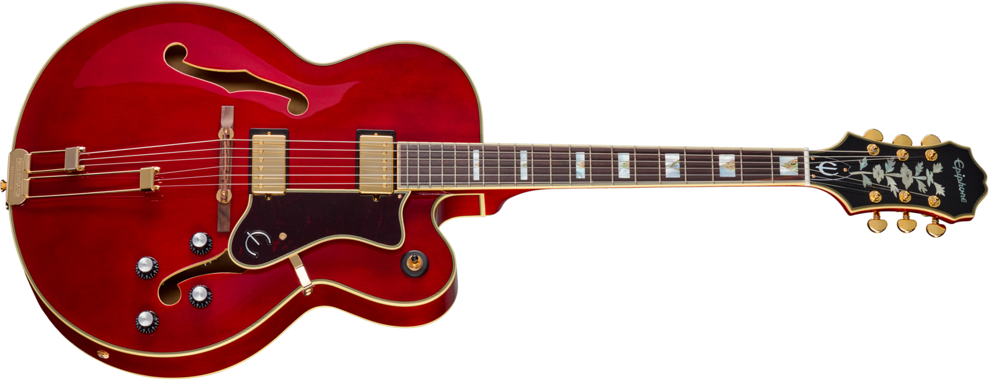 Epiphone Broadway Original Archtops 2h Ht Rw - Wine Red - Guitarra elécrica Jazz cuerpo acústico - Main picture