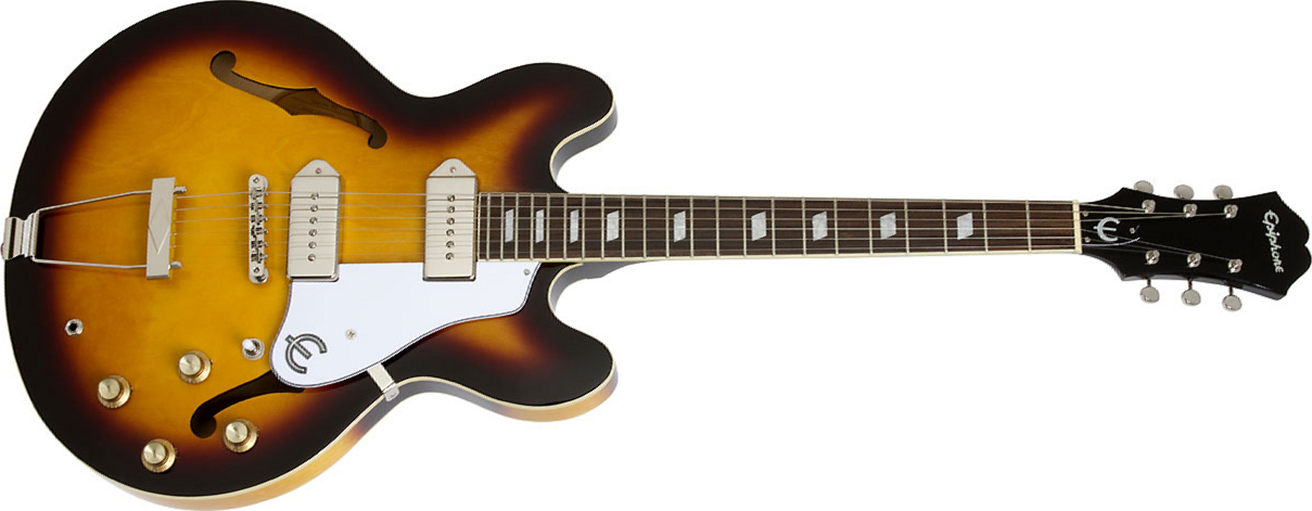 Epiphone Casino 2p90 Ht Pf - Vintage Sunburst - Guitarra eléctrica semi caja - Main picture