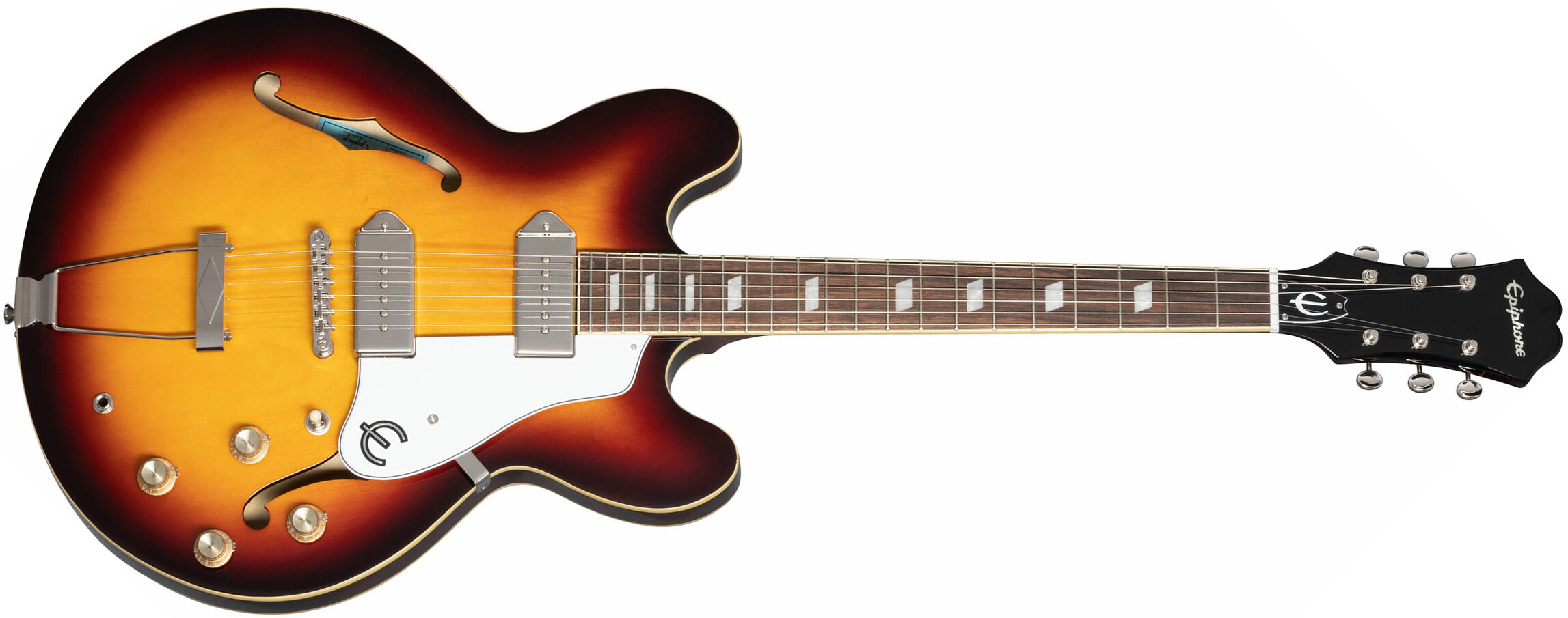 Epiphone Casino Archtop 2023 2s P90 Ht Lau - Vintage Sunburst - Guitarra eléctrica semi caja - Main picture