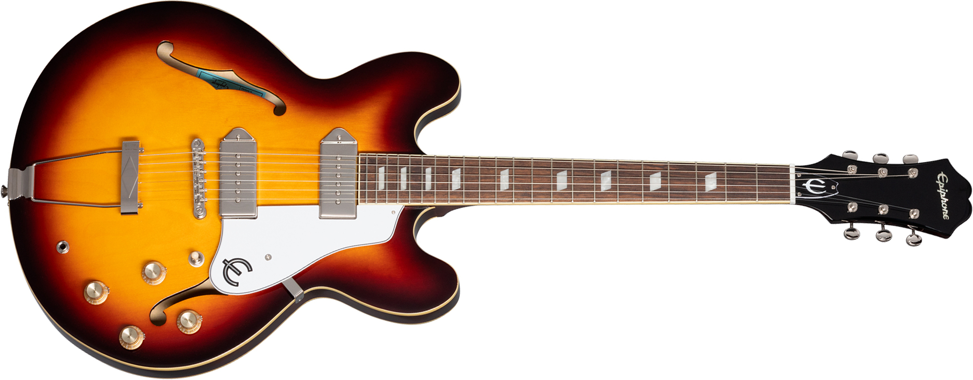 Epiphone Casino Original Archtops 2s P90 Ht Rw - Vintage Sunburst - Guitarra eléctrica semi caja - Main picture