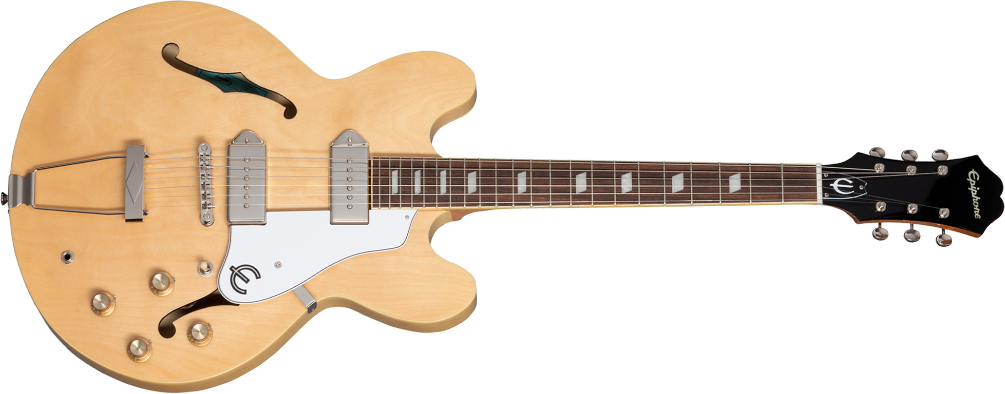 Epiphone Casino Original Archtops 2s P90 Ht Rw - Natural - Guitarra eléctrica semi caja - Main picture