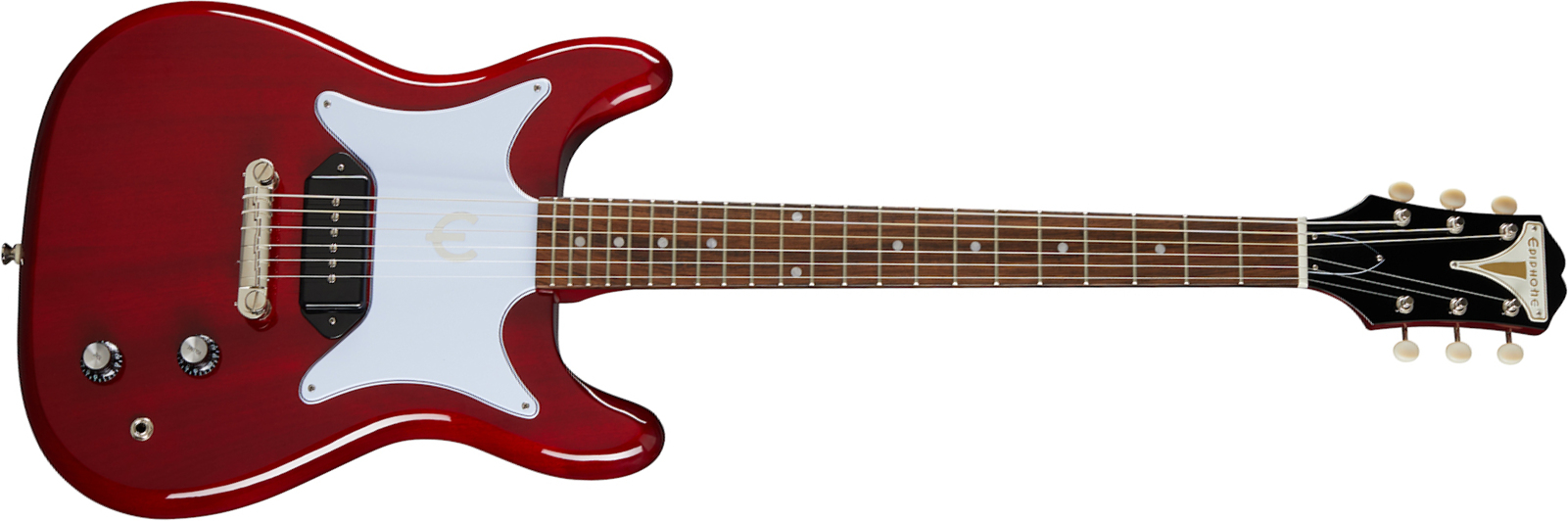 Epiphone Coronet S P90 Ht Lau - Cherry - Guitarra electrica retro rock - Main picture