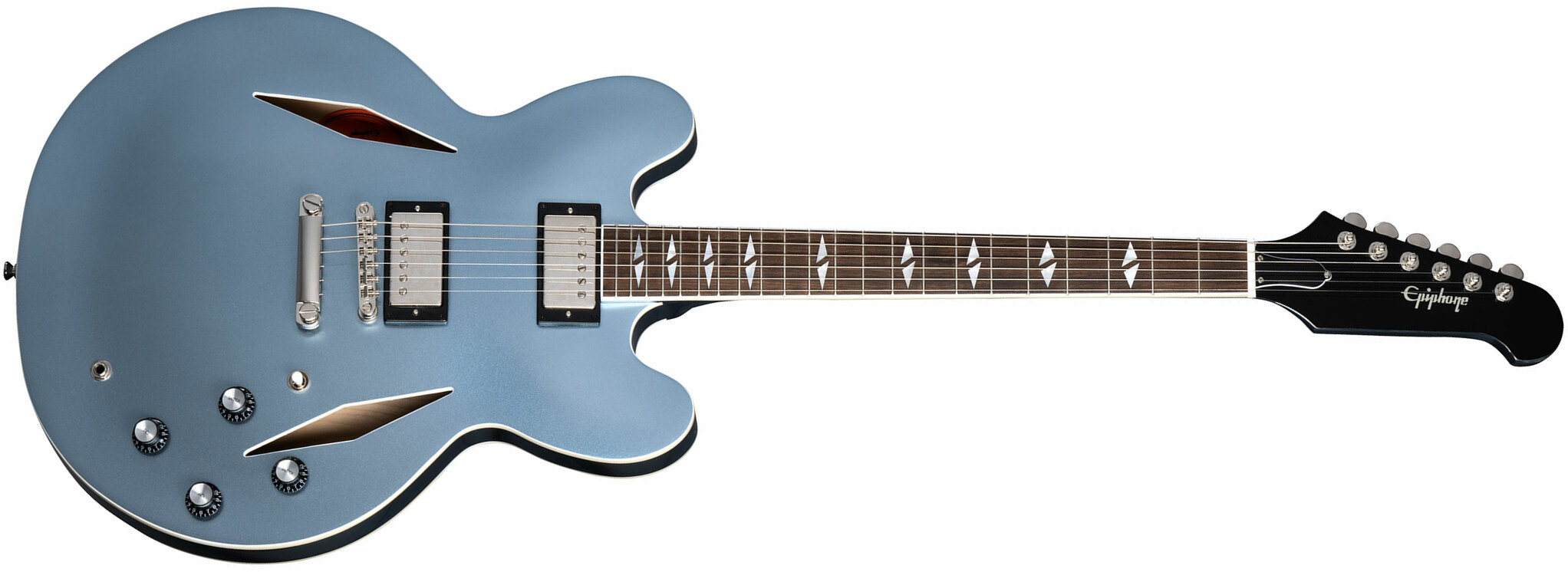 Epiphone Dave Grohl Dg-335 Signature 2h Ht Lau - Pelham Blue - Guitarra eléctrica semi caja - Main picture