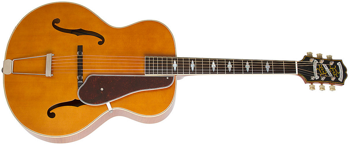 Epiphone De Luxe Classic Masterbilt Century Archtop Epicea Erable 2016 - Vintage Natural - Guitarra electro acustica - Main picture