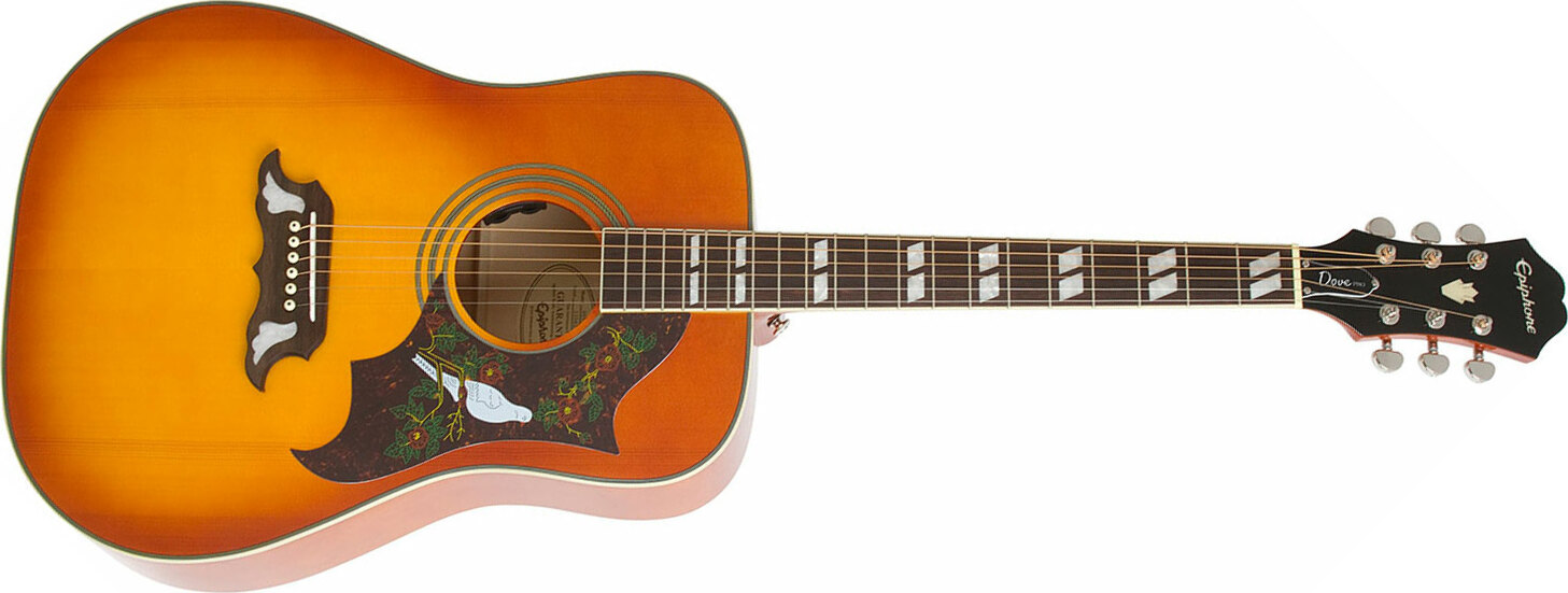 Epiphone Dove Pro Dreadnought Ch - Violin Burst - Guitarra electro acustica - Main picture