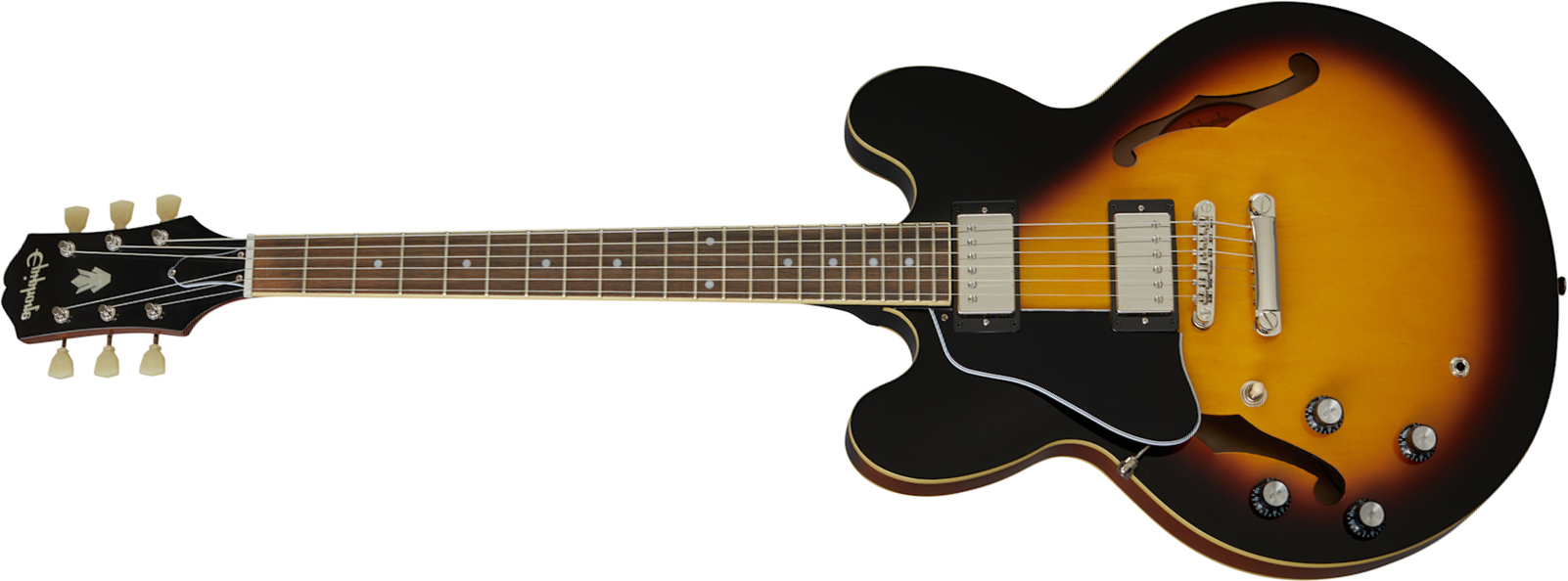 Epiphone Es-335 Lh Inspired By Gibson Original Gaucher 2h Ht Rw - Vintage Sunburst - Guitarra electrica para zurdos - Main picture