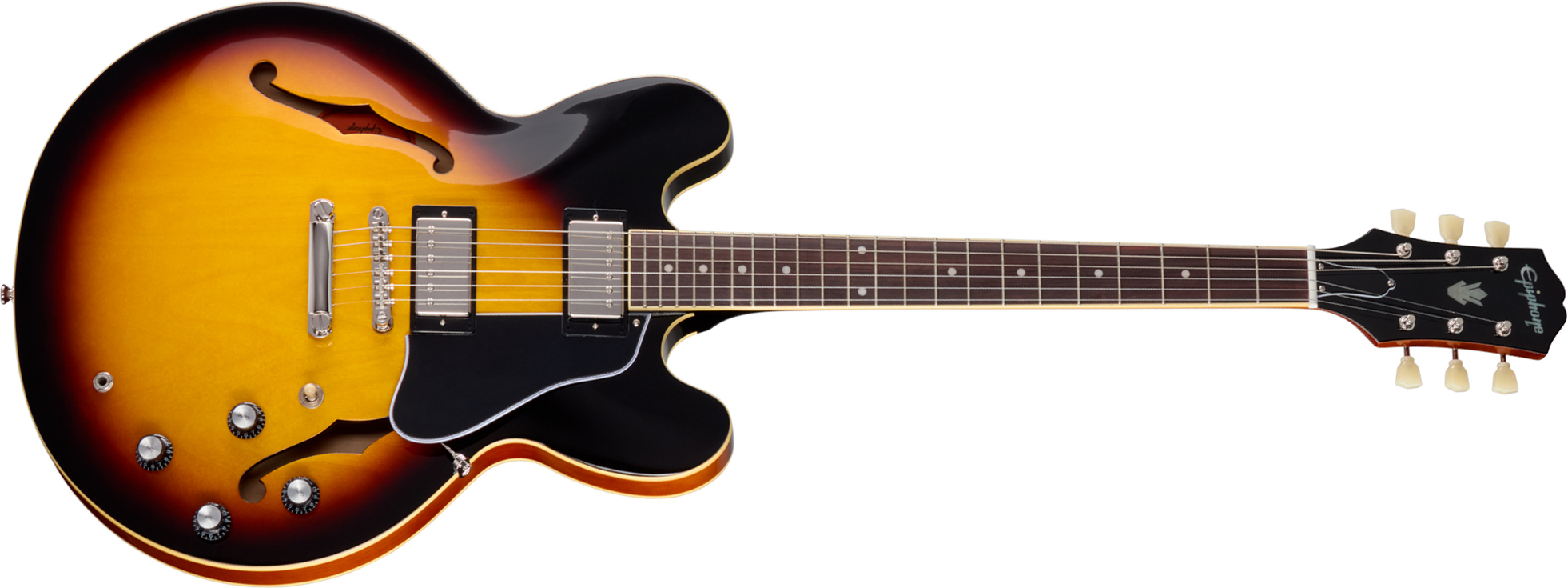 Epiphone Es335 Ibg Original 2h Ht Rw - Vintage Sunburst - Guitarra eléctrica semi caja - Main picture
